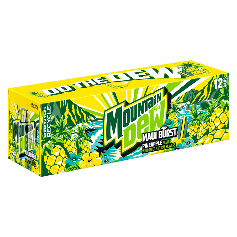 Mountain Dew Maui Burst Pineapple 12pk 12oz Can