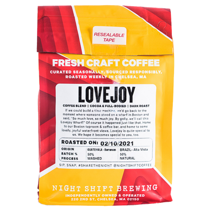 Night Shift Brewing Lovejoy Coffee Beans 12oz