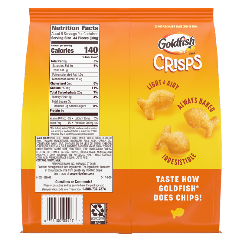 Goldfish Crisps Cheddar 6.25oz