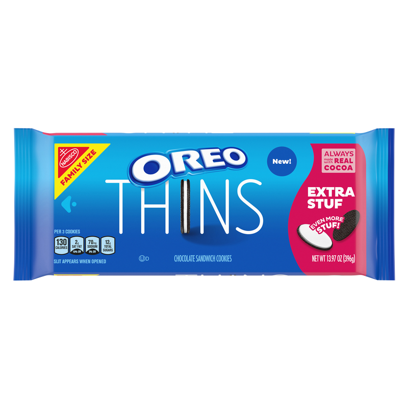 Oreo Thins Extra Stuf Chocolate Sandwich Cookies 13.97oz (45 Ct.)