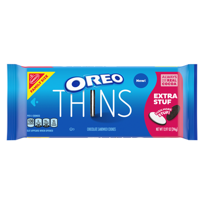 Oreo Thins Extra Stuf Chocolate Sandwich Cookies 13.97oz (45 Ct.)