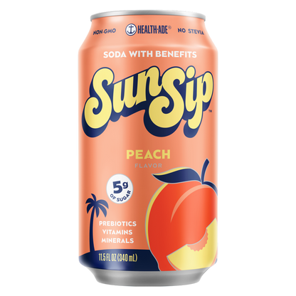 SunSip Soda Peach 11.5oz Can
