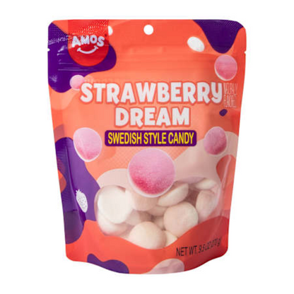 Amos Strawberry Dreams Swedish Gummy Candy, 9.5 oz
