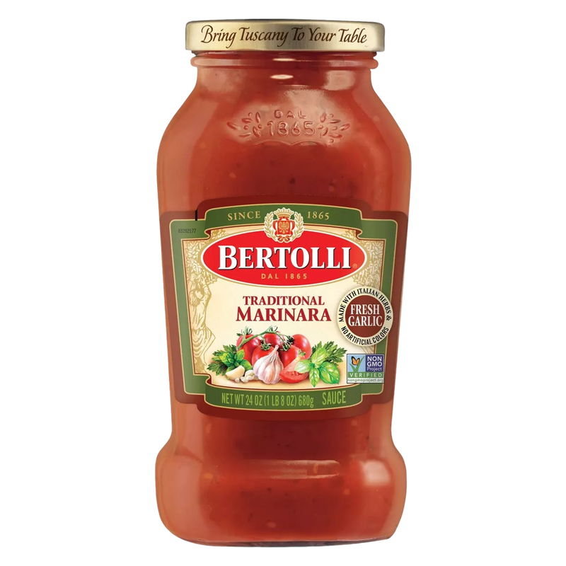 Bertolli Traditional Marinara Sauce with Italian Herbs and Fresh Garlic Sauce, 24oz.