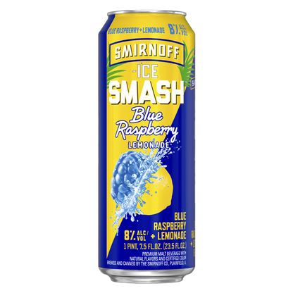 Smirnoff Smash Blue Raspberry & Lemonade 23.5oz Can