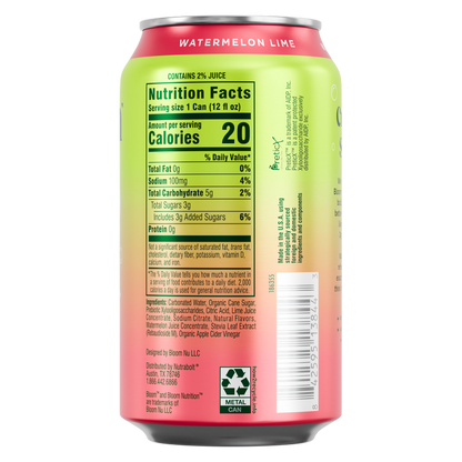 Bloom Pop Watermelon Lime 12oz Can