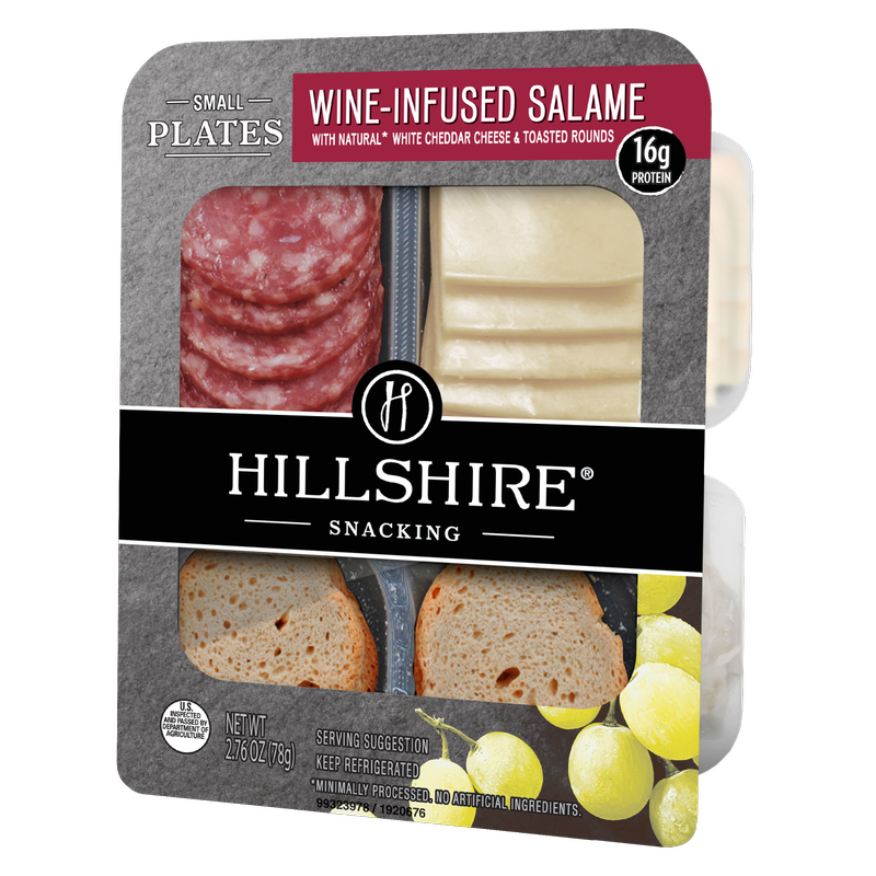 Hillshire Snacking Protein Small Plates Wine-Infused Salame & White Cheddar Cheese - 2.76oz