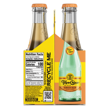 Topo Chico Mixer Ginger Beer 4pk 7.1oz Glass Bottle