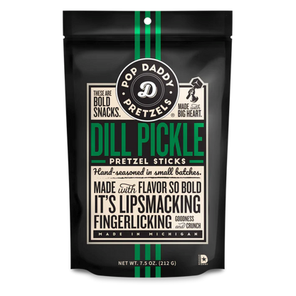 Pop Daddy Dill Pickle Pretzel Sticks 7.5 oz