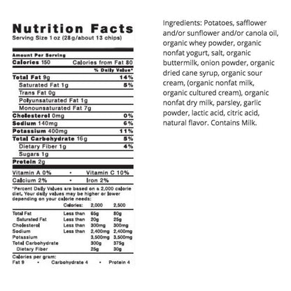 Kettle Brand Sour Cream & Onion Potato Chips 8.5oz