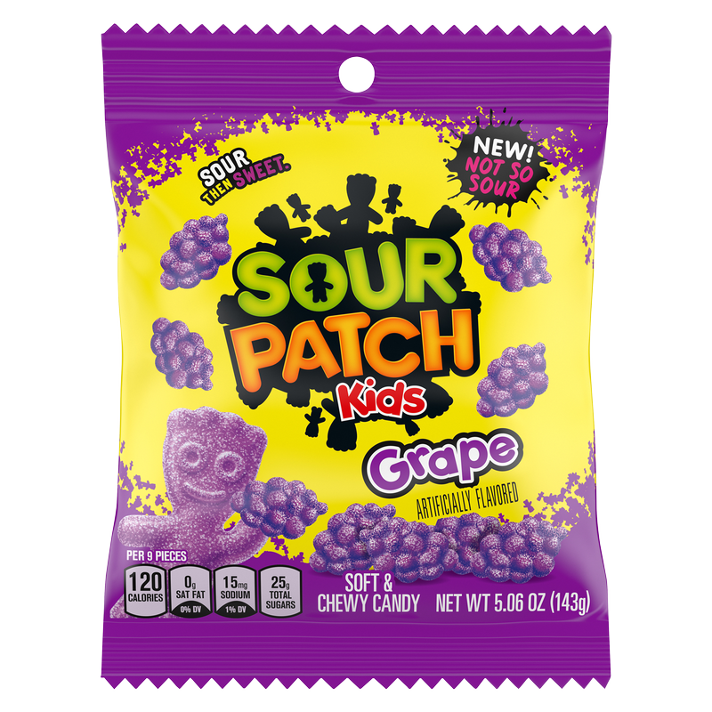 Sour Patch Kids Grape Soft & Chewy Candy 5.06oz
