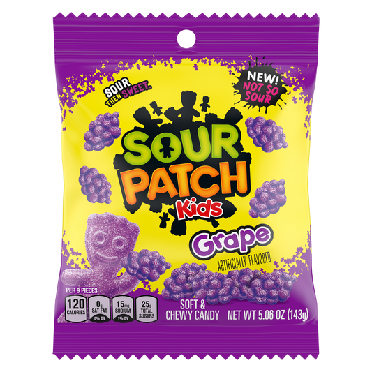 Sour Patch Kids Grape Soft & Chewy Candy 5.06oz