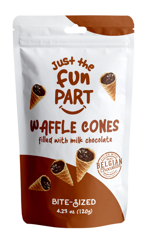 Just The Fun Part Bite-Size Milk Chocolate Mini Waffle Cones