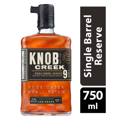 Knob Creek Single Barrel Bourbon Whiskey 750ml (120 Proof)