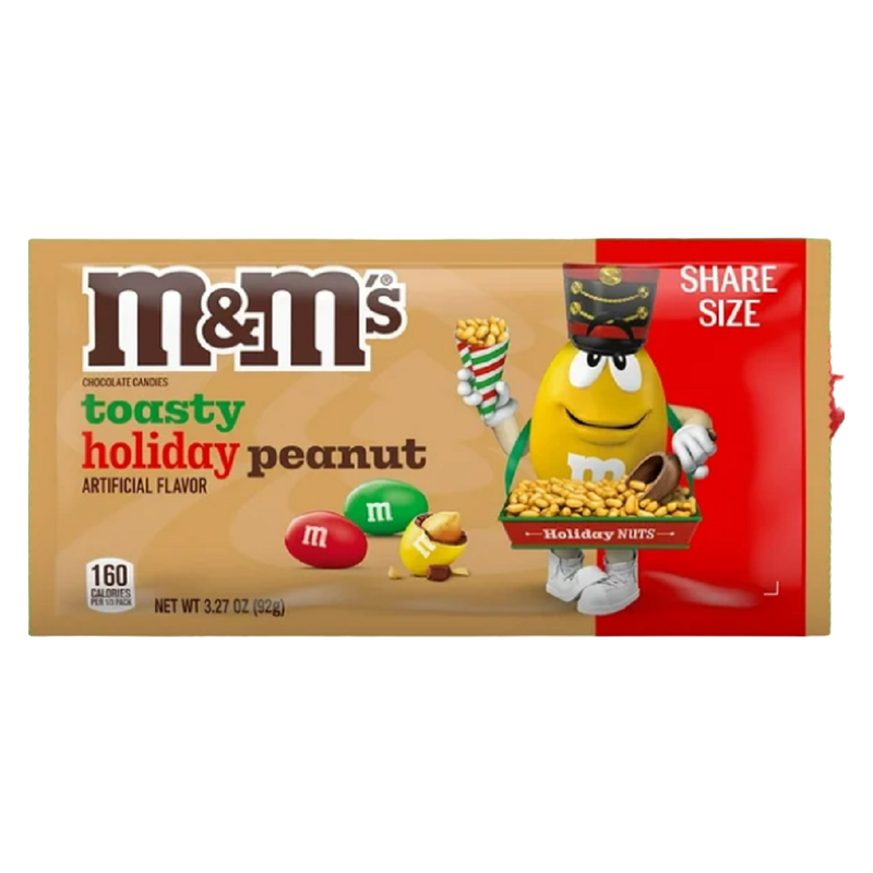 M&M's Toasty Holiday Peanut Chocolate Candies, 3.27oz