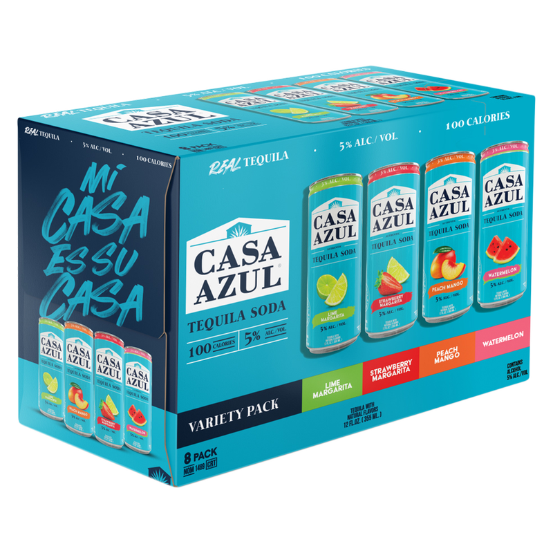 Casa Azul Tequila Soda Variety Pack 8pk 355ml (10 Proof)