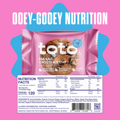 Toto Sea Salt Chocolate Chip Cookie, 2.25 oz