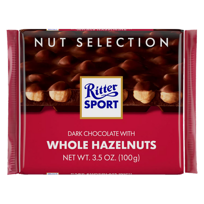 Dark Chocolate With Whole Hazelnuts 3.5oz