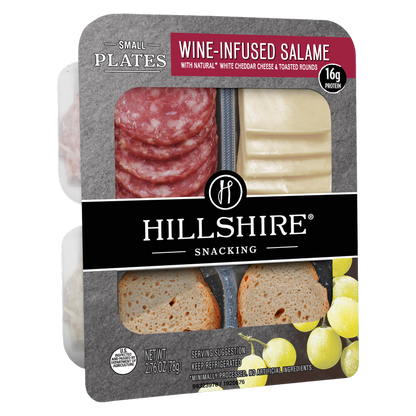 Hillshire Snacking Protein Small Plates Wine-Infused Salame & White Cheddar Cheese - 2.76oz