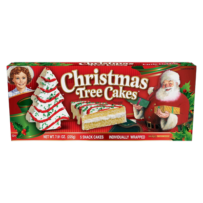 Little Debbie Vanilla Christmas Tree Cakes, 5ct