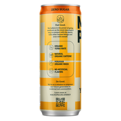Machu Picchu Ocean Citrus Energy Organic Yerba Mate Zero Sugar 12oz Can