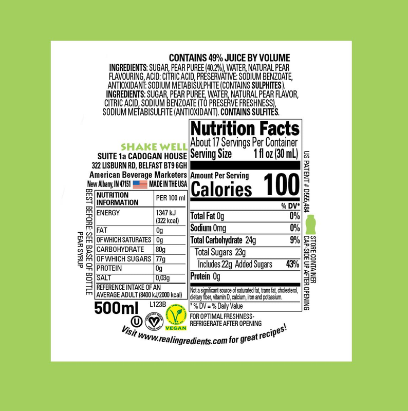 Reál Infused Exotics Juicy Pear 16.9oz Btl