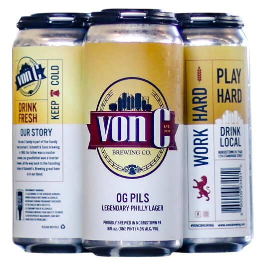 Von C OG Pils 4pk 16oz Can 4.9% ABV