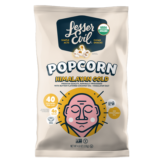 LesserEvil Organic Popcorn, Himalayan Gold, 4.6oz