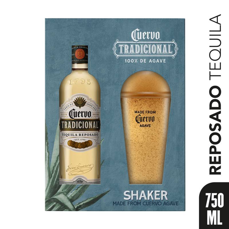 Jose Cuervo Tradicional Reposado with Shaker Tequila 750ml (80 Proof)