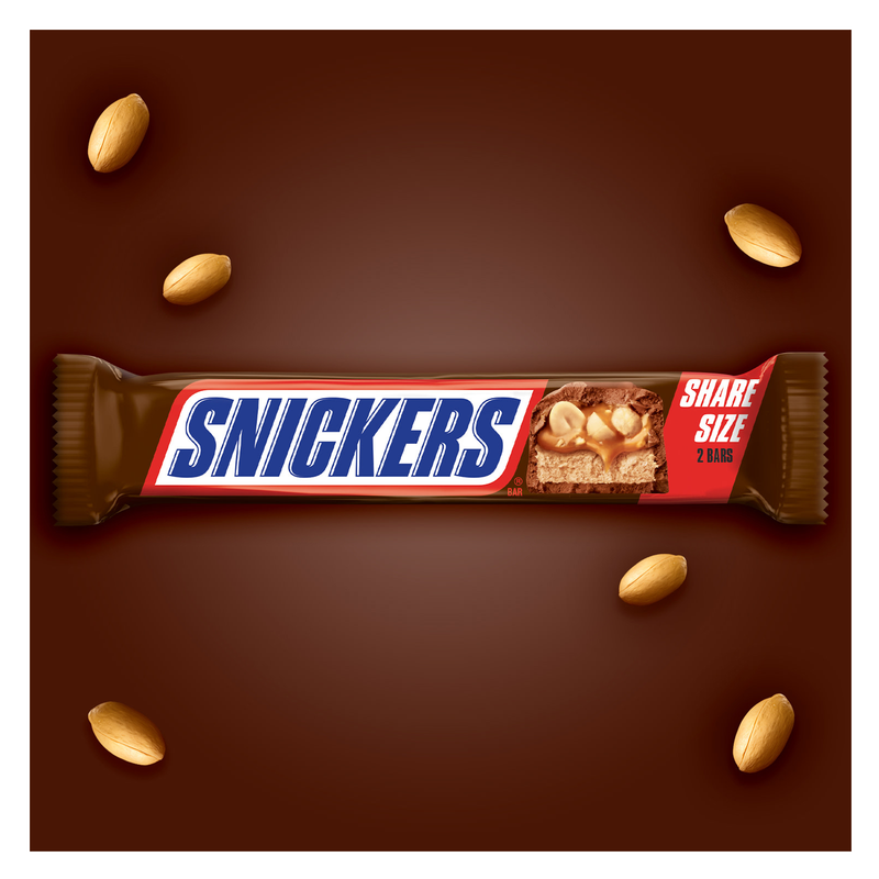 SNICKERS Original Milk Chocolate Candy Bar, Share Size, 3.29 oz