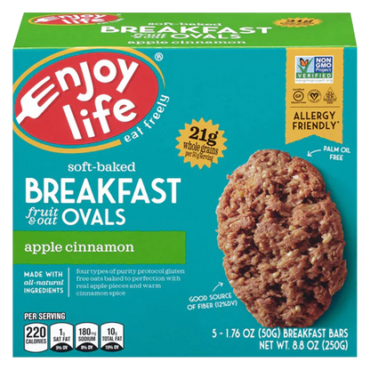 Enjoy Life Soft-Baked Apple Cinnamon Fruit & Oat Breakfast Ovals 5ct