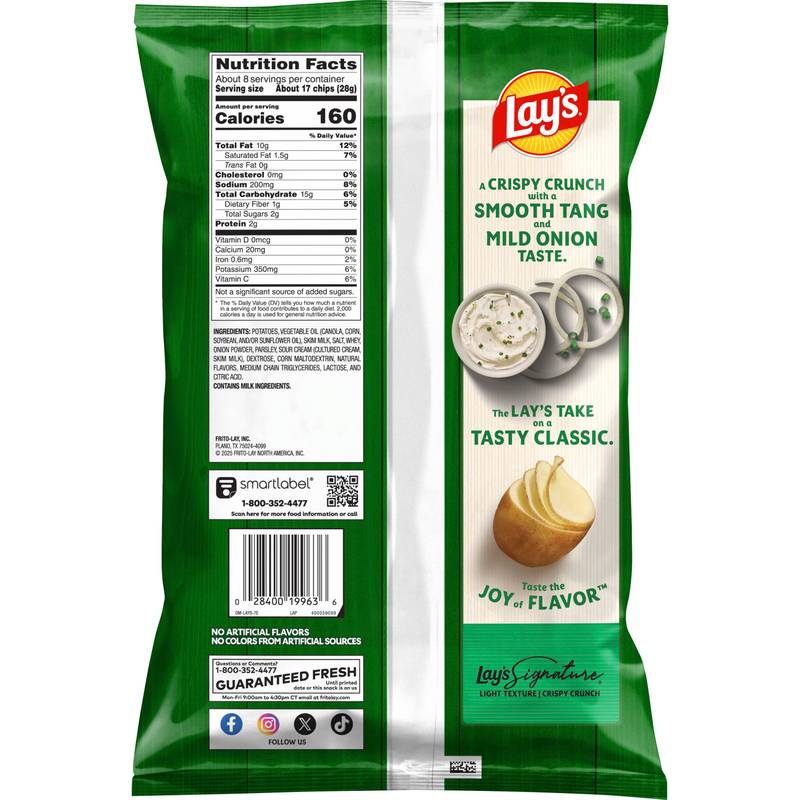 Lay's Sour Cream & Onion Potato Chips 7.75oz