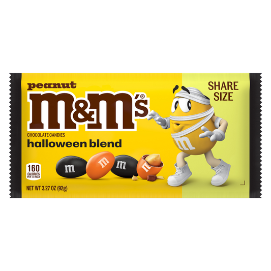M&M’S® Peanut Chocolate Candies Halloween Blend Share Size, 3.27oz