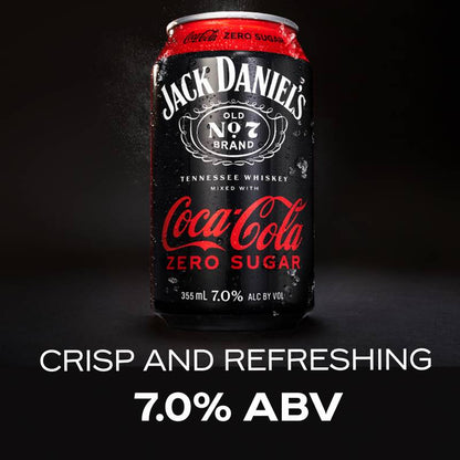 Jack Daniel's & Coke Zero 4pk 355ml Can 7% ABV