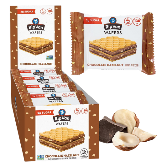 Rip Van Chocolate Hazelnut Wafer Cookies, 0.78oz Case 16 CT