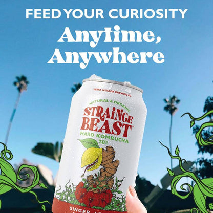 Strainge Beast Hard Kombucha Ginger Lemon Hibiscus 6pk 12oz Can