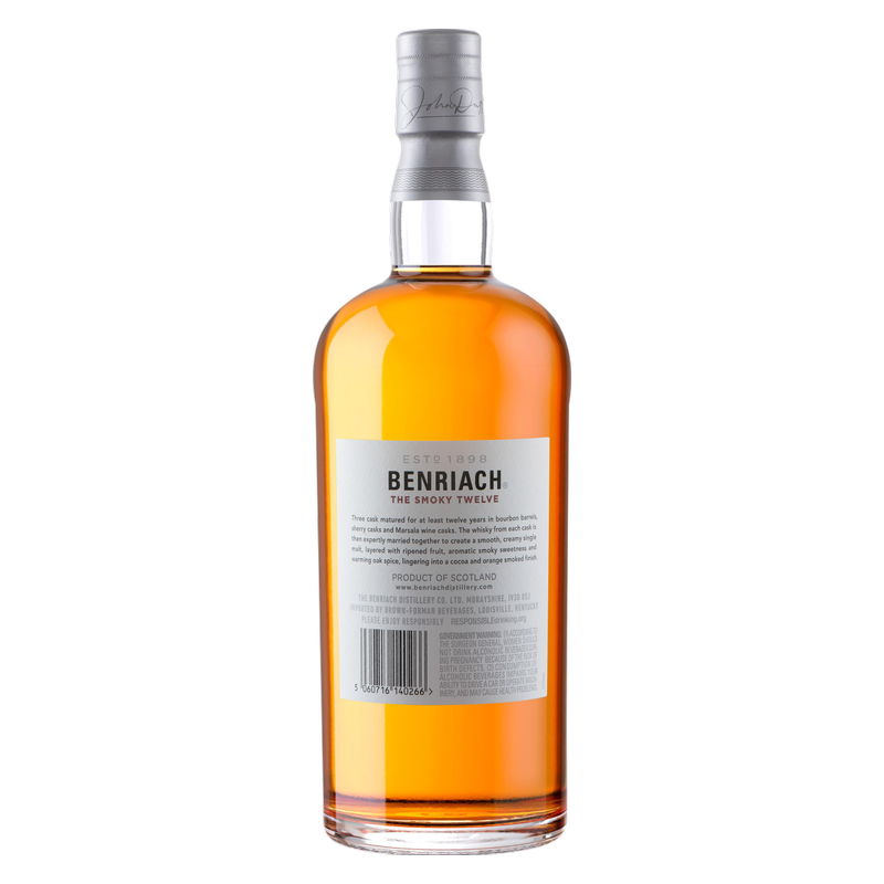 Benriach The Smoky Twelve Speyside Single Malt Scotch 750mL (92 Proof)