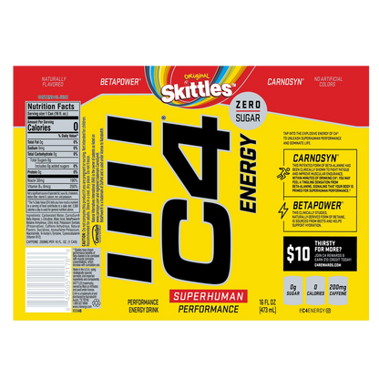 C4 Skittles 16oz Can