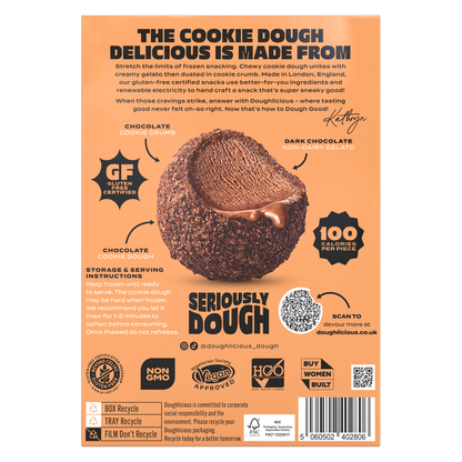 Doughlicious Chocolate Truffle Cookie Dough & Gelato Bites 6ct