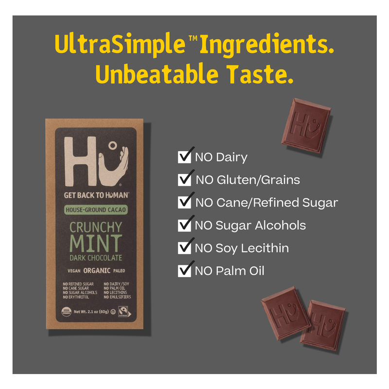 Hu Crunchy Mint Chocolate Bar 2.1oz