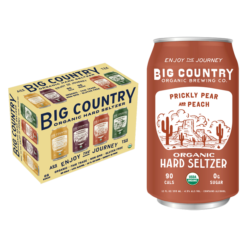 Big Country Organic Brewing Co. Hard Seltzer Variety Pack 12pk 12oz Can 4.5% ABV