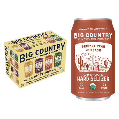 Big Country Organic Brewing Co. Hard Seltzer Variety Pack 12pk 12oz Can 4.5% ABV
