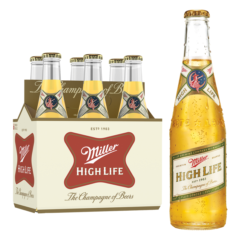 Miller High Life American Lager Beer 6pk 4.6% ABV