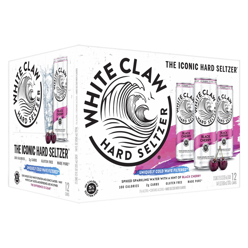 White Claw Black Cherry 12pk 12oz Can 5.0% ABV
