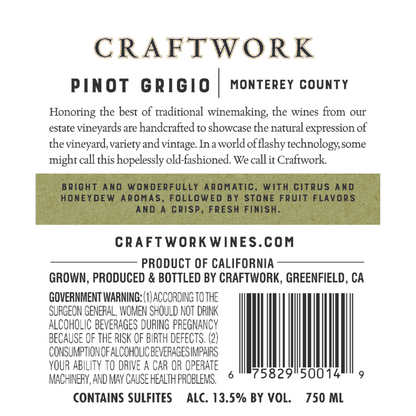 Craftwork Pinot Grigio 750ml