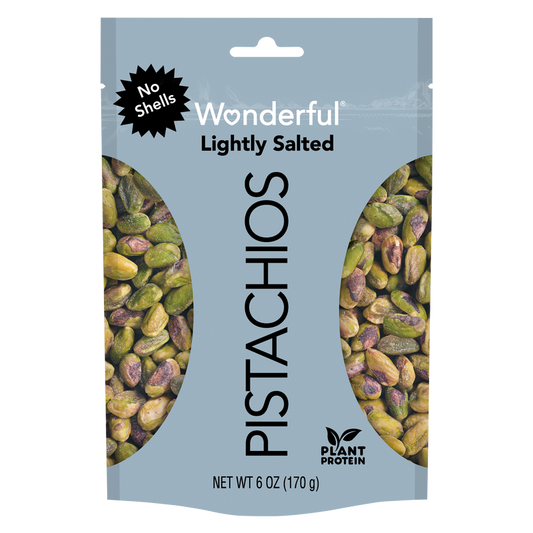 Wonderful Lightly Salted No Shell Pistachios 6oz