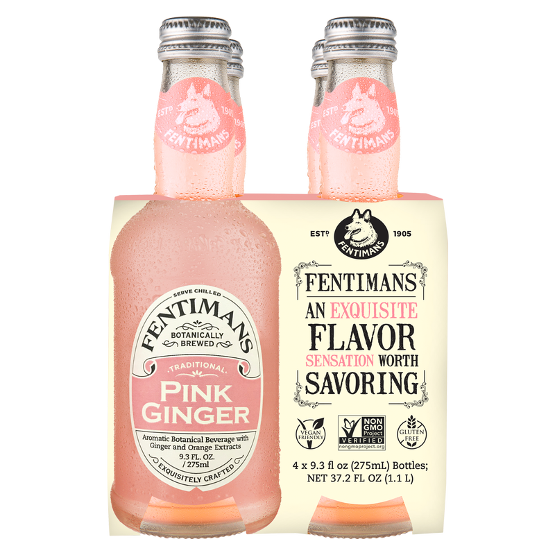 Fentimans Pink Grapefruit Tonic Water 4pk 200mL Glass Bottle