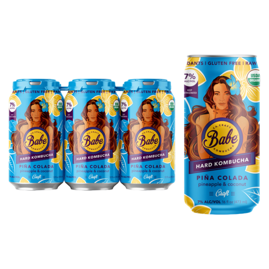 Babe Hard Kombucha Pina Colada (6PKC 12 OZ)
