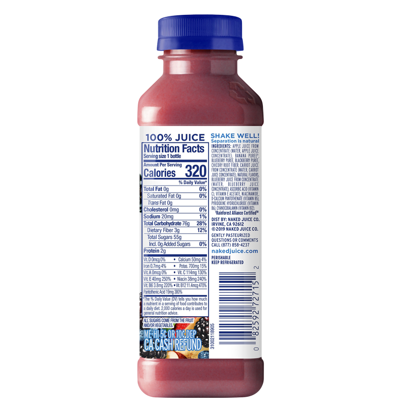Naked Juice Blue Machine Smoothie 15.2oz Btl