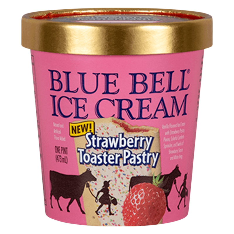 Blue Bell Strawberry Toaster Pastry Ice Cream, 16oz